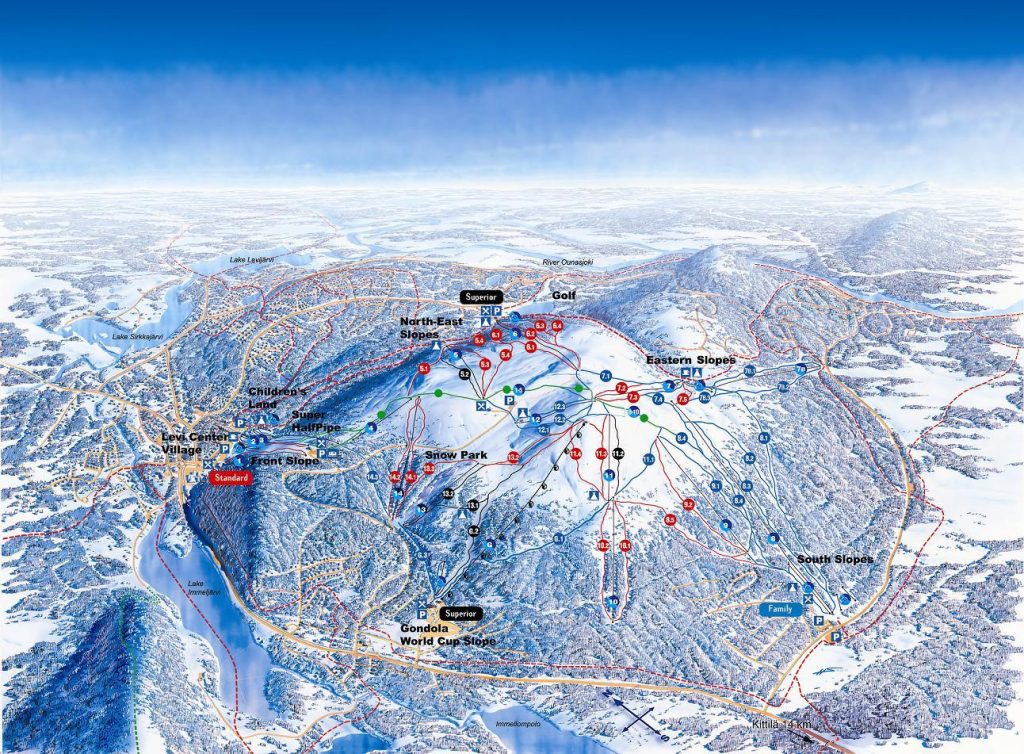 Levi Piste Map