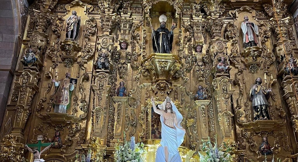 Inside San Agustin in Tlaxco