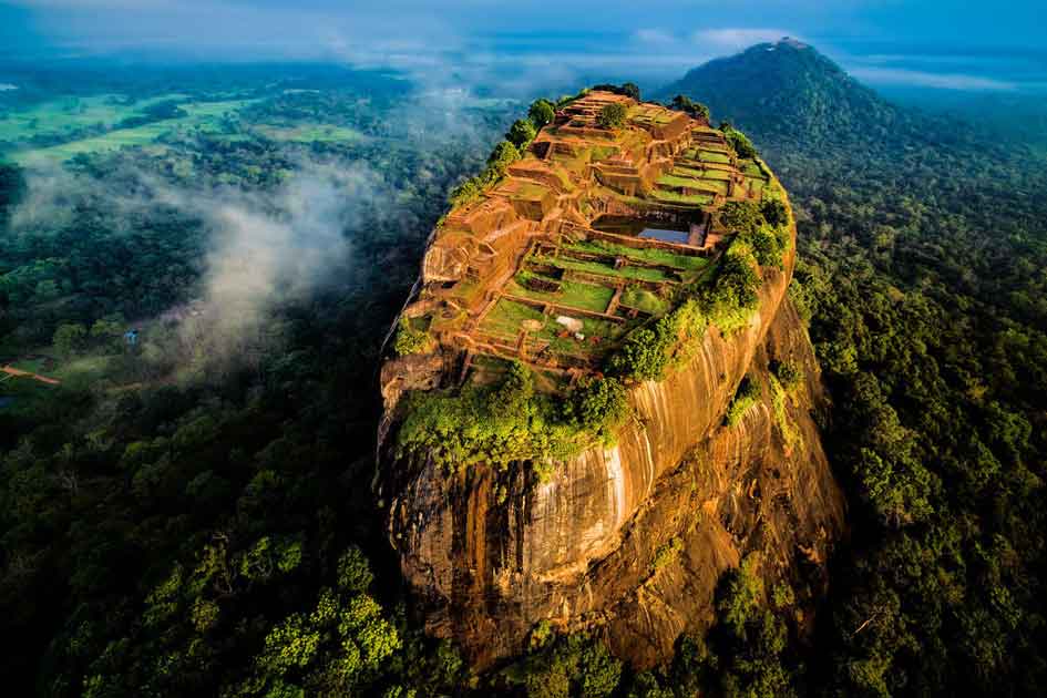 Aerial view of the ancient Sigiriya